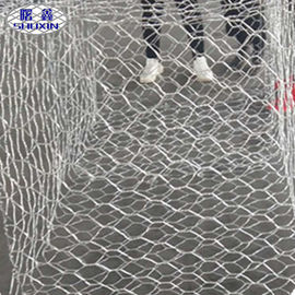 Tamanho galvanizado tecido gaiolas da cesta de Gabion da parede de Gabion da precisão com a rocha enchida