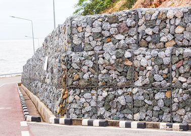 Gaiolas revestidas da parede de Gabion das cestas do PVC Gabion, caixa de Gabion para a proteção do banco