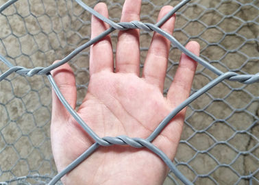 Cesta revestida de Gabions da rede de arame do Pvc para o tamanho do litoral 2mx1mx1m