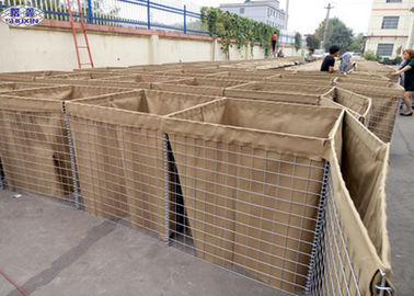 O sistema de barreira do bastião de Hesco do exército galvanizado soldou barreiras enchidas areia das gaiolas