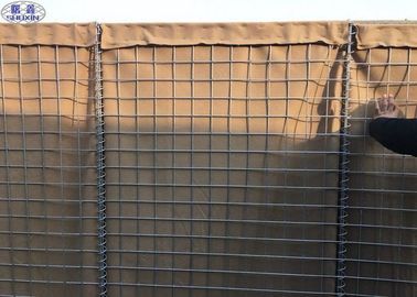 A areia do exército encheu a caixa soldada barreiras 75mm x 75mm da rede de arame 76,2 x 76.2mm