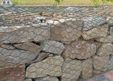 Malha protetora flexível reforçada Gabion galvanizada personalizada da parede do Pvc de Galfan