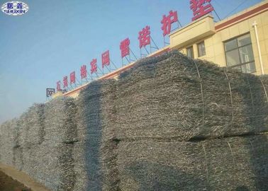 Resistência de corrosão galvanizada da gaiola da pedra de  Gabion da rede de arame da cesta da rocha