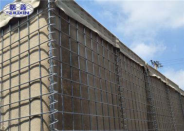 Cerca militar da pedra de Gabion da barreira da duração alta com geotêxtil