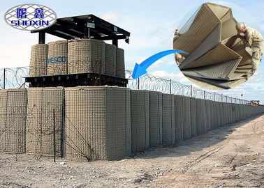 As pilhas dobráveis conectaram a barreira galvanizada mergulhada quente do defensivo de HESCO