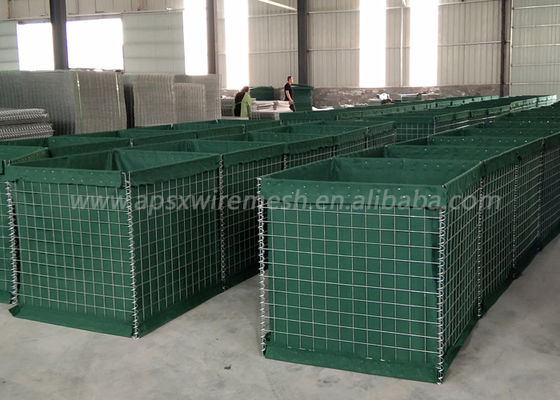 4.0mm galvanizados soldou Mesh Gabion Box Military Barrier