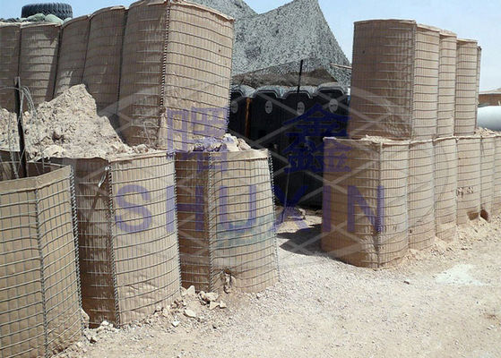 O tipo defensivo soldou a barreira militar do GV da caixa de Gabion