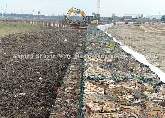 Amostra grátis Enviar Gabion Basket Tecido Hexagonal Mesh Wire Com Paleta de Madeira
