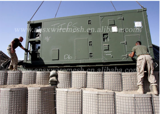 parede defensiva da areia da segurança da barreira de Mesh Mil 3 do fio de aço de 50mmx50mm