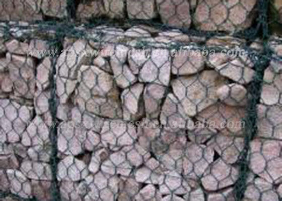 Caixa grande Gabions enchido 2.2mm de pedra para o treinamento do rio