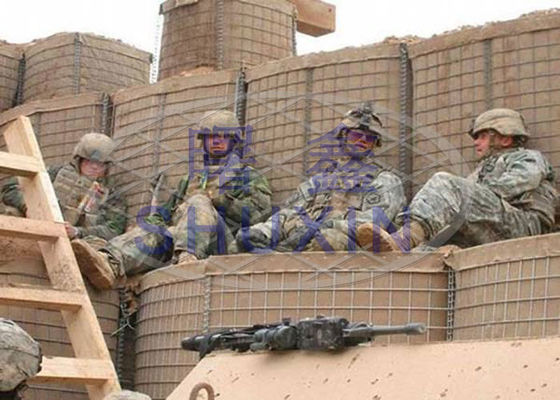 Fio militar galvanizado pesado Mesh Sand Filling Mil 10 do ferro da barreira