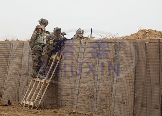 Anti areia de Mesh Galvanized Military Barrier With do fio da oxidação/geotêxtil verde