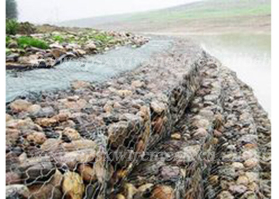 a pedra torcida dobro de 3.7mm encheu o hexágono pesadamente Gabion das gaiolas que impede a quebra da rocha