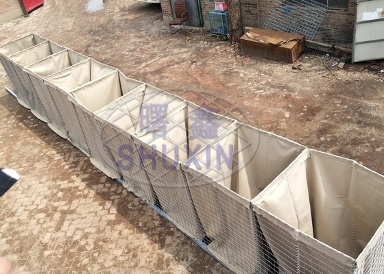 1 * a cor da areia de 1* 5 M/5 barreiras da inundação de Hesco das pilhas galvanizou a segurança retrátil mil. 3