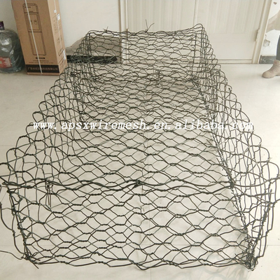 O dobro torceu o hexágono enchido pedra galvanizado 6x8cm das gaiolas das cestas de Gabion que impede a quebra da rocha