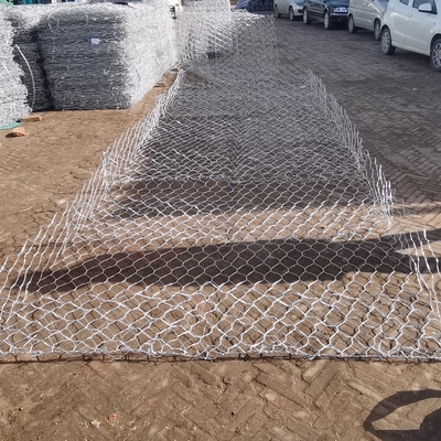 3,0 milímetros resistentes Galfan Mesh Gabion Baskets fio de 2m x de 1m x de 1m para paredes de retenção