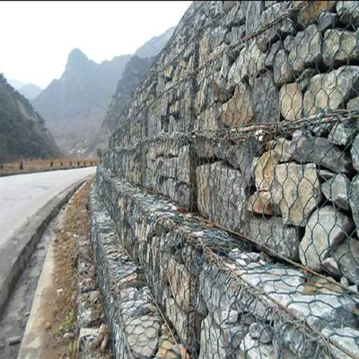 fio galvanizado quente Mesh For River Regulation Gabion das cestas de aço de 3*1*1m
