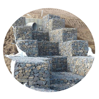 Parede de retenção da terra revestimento sextavado do Pvc de Woven Three Twist da cerca da caixa de 1m x de 1m x de 1m Gabion